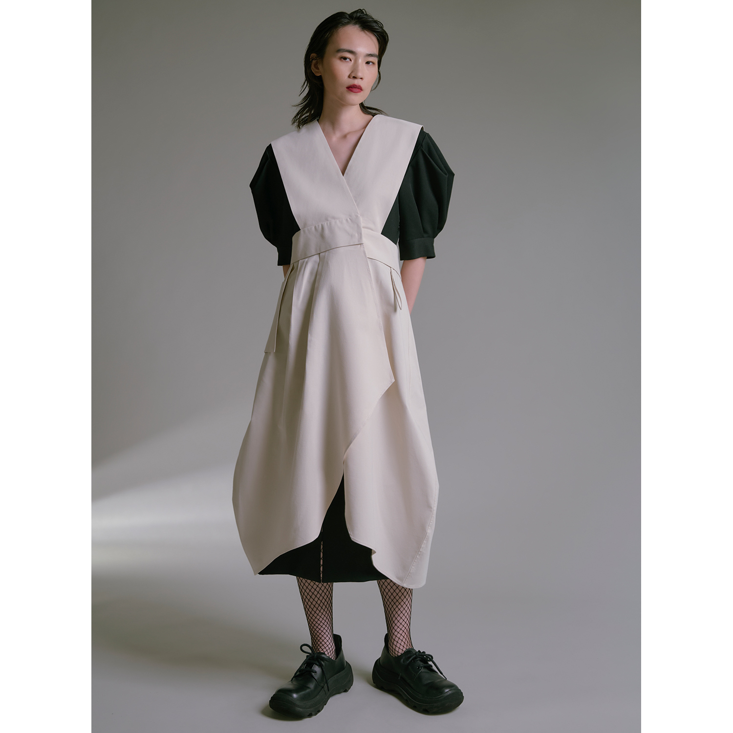 TATOU APRON DRESS 詳細画像 IVORY 5