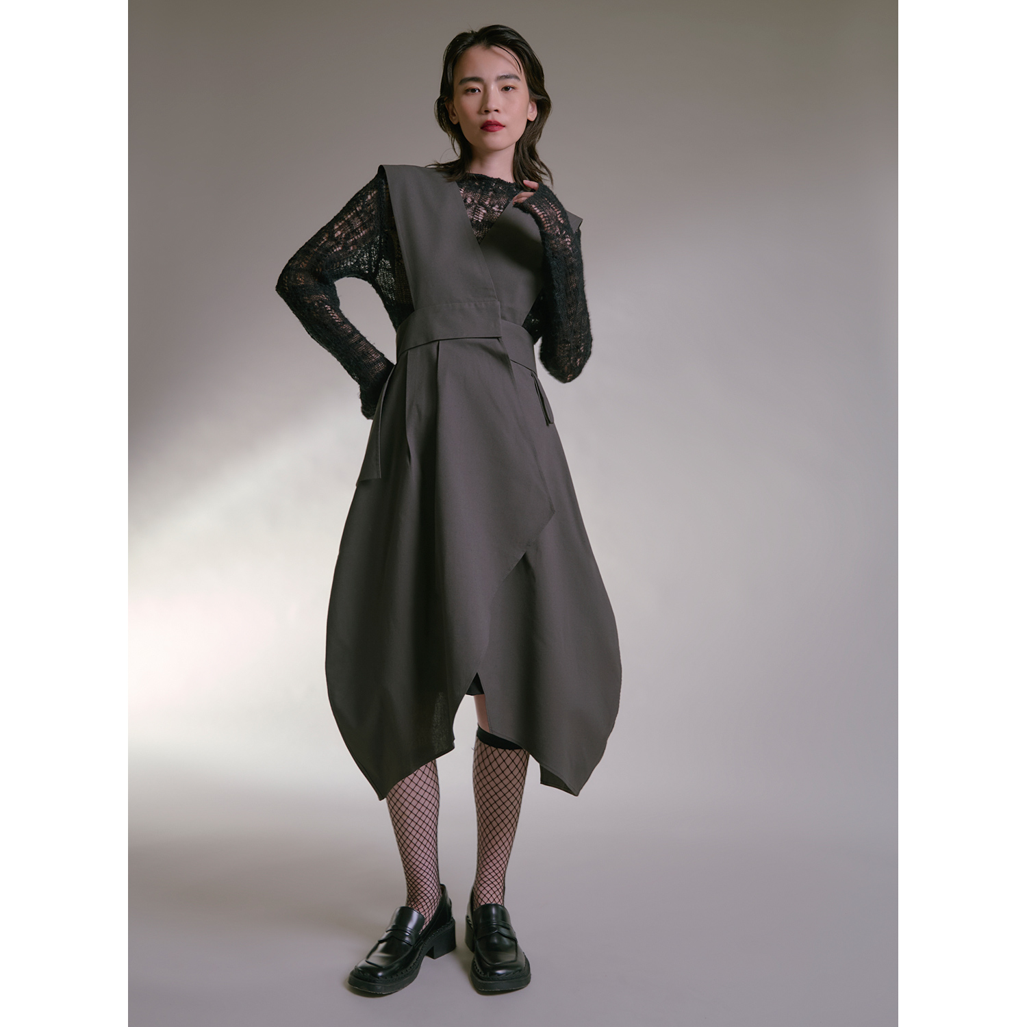 TATOU APRON DRESS 詳細画像 CHARCOAL 5